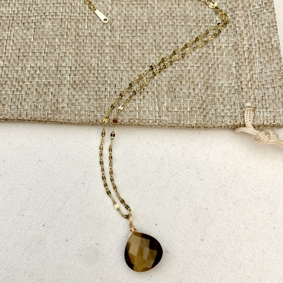 Bundle Only💫18K GP Boho Tiger’s Eye Brown Charm Gold Handmade Pendant Necklace - Picture 1 of 2
